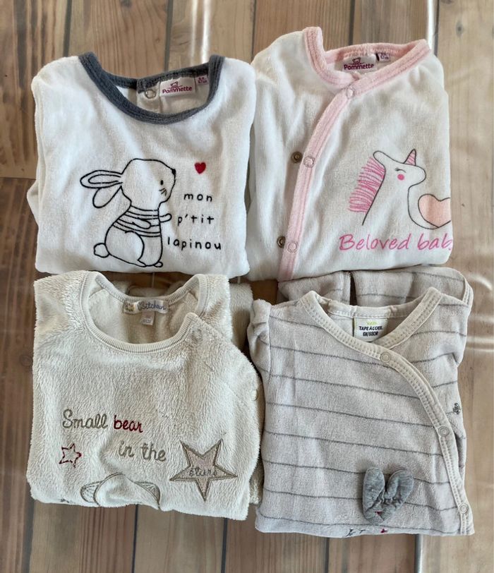 Lot pyjamas hiver fille 6 mois
