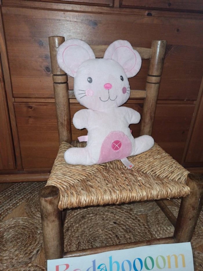peluche souris rose nicotoy tbe - photo numéro 2