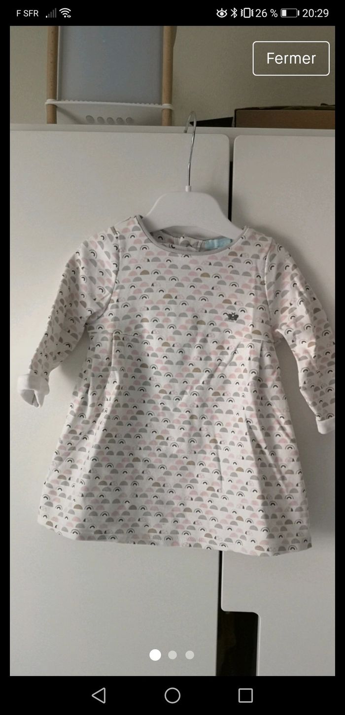 Robe 6 mois Obaibi manches longues