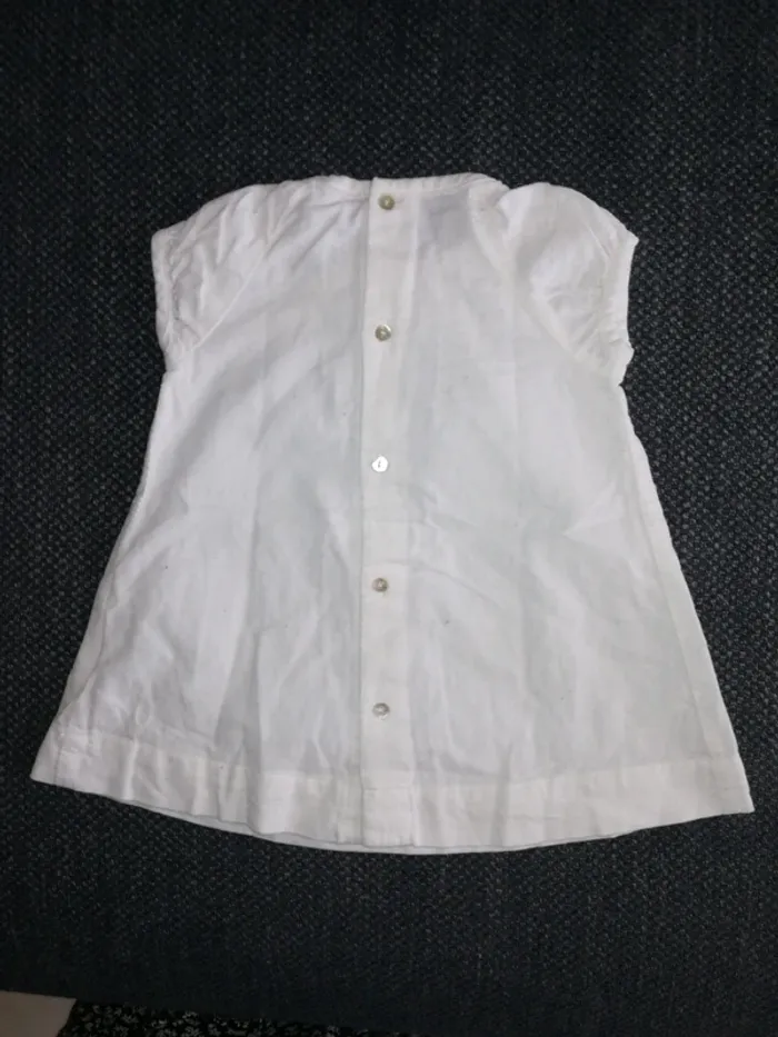 Robe blanche Cyrillus, bébé fille, été, 1 mois - photo numéro 5