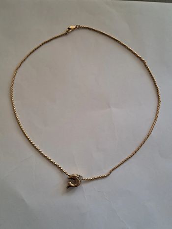 Collier dauphin plaqué or