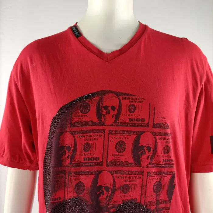 T-shirt imprimé & strass - Philipp Plein - Taille L A1293 - photo numéro 5