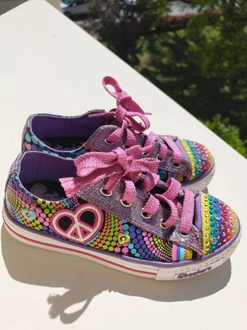 Baskets Twinkle Toes arc en ciel peace and love