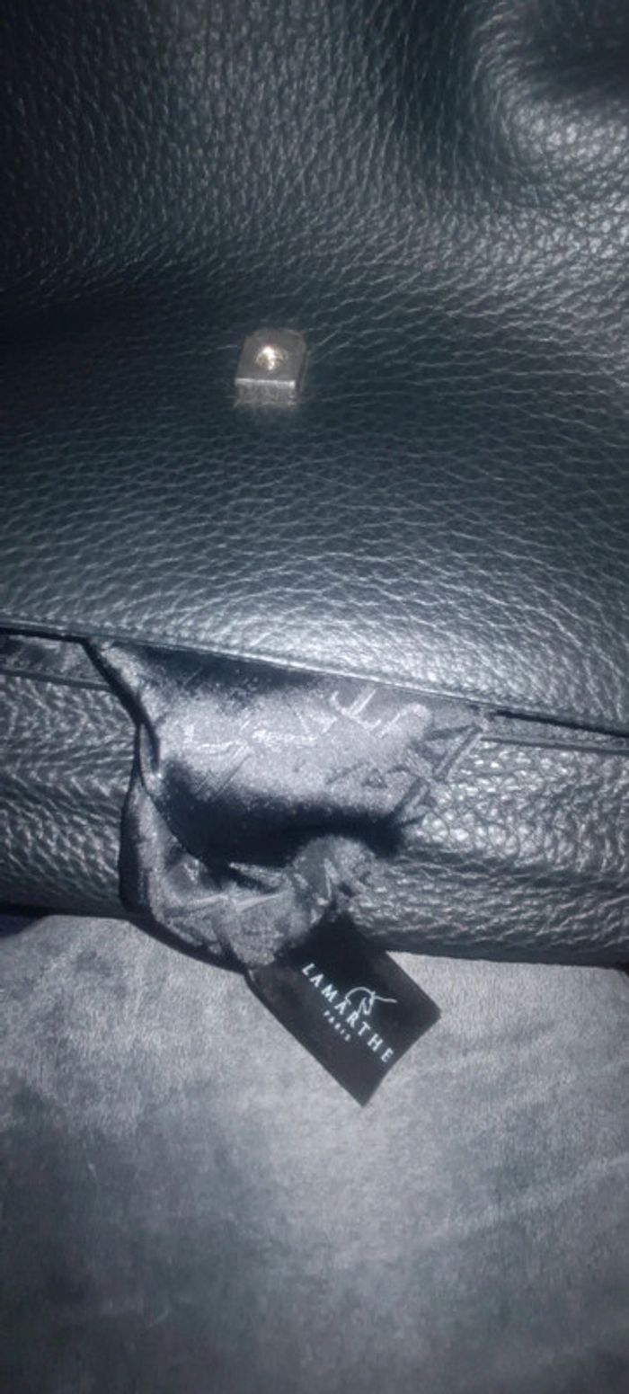 Petit sac à main cuir noir Lamarthe - photo numéro 8