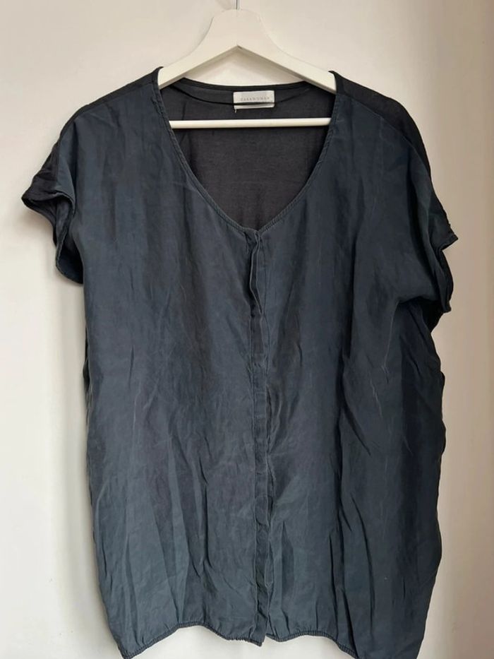 Haut Zara bleu gris