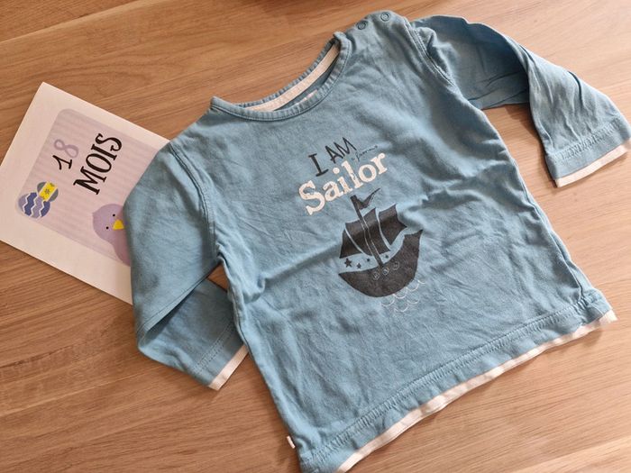 Lot de 10 t-shirts manches longues 18 mois - photo numéro 5