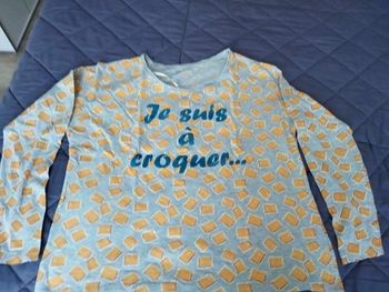 Tee shirt gris et jaune