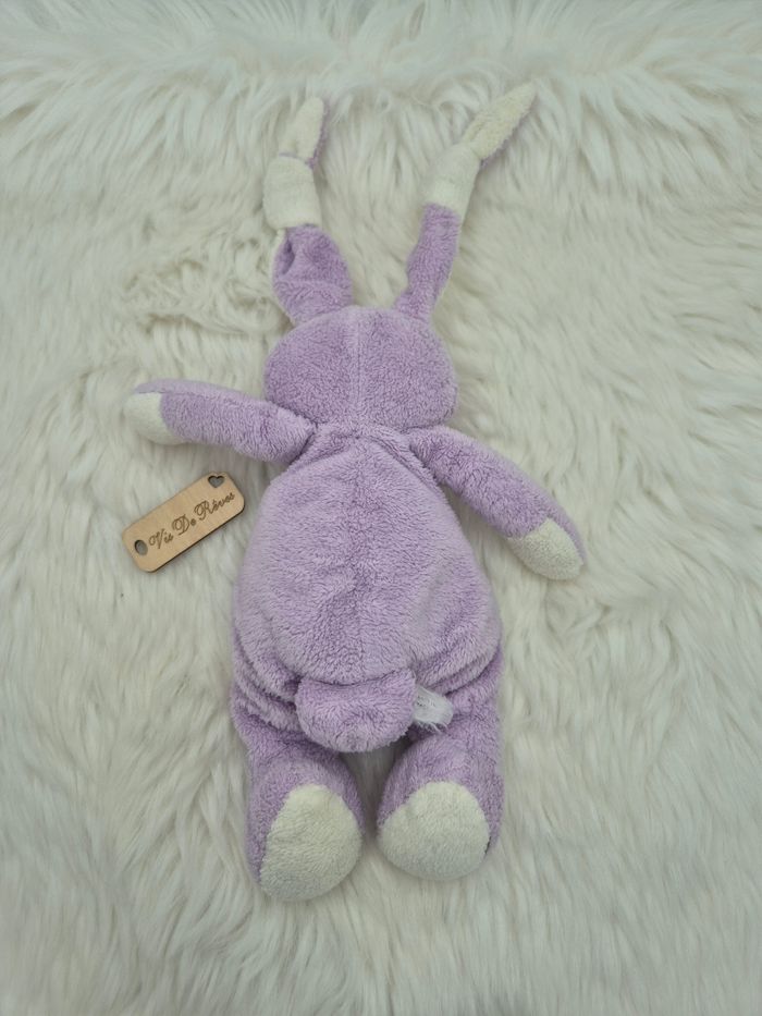 Doudou peluche lapin Violet Lgri. - photo numéro 3