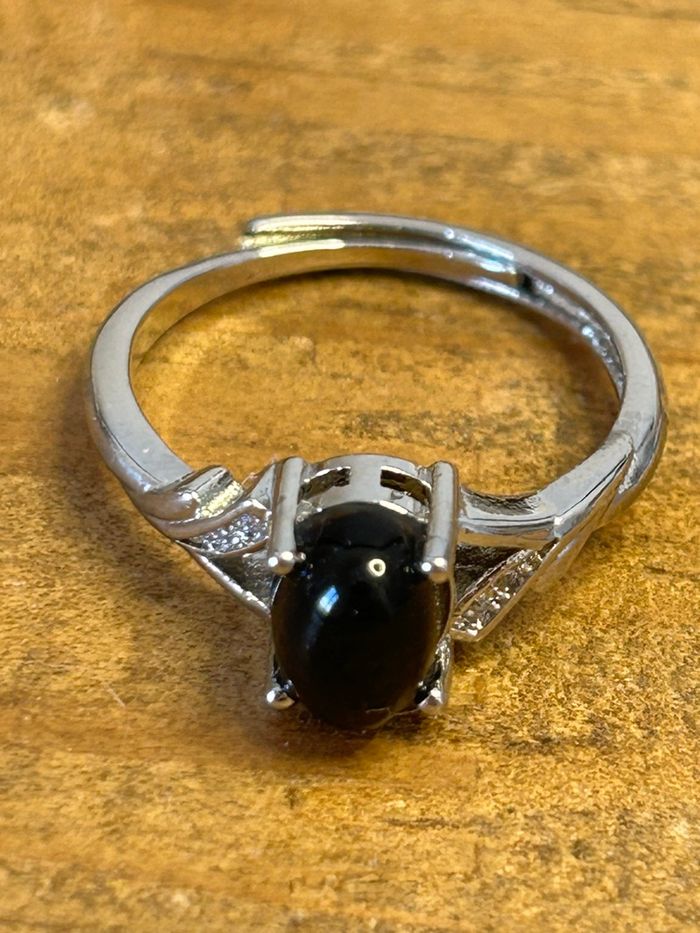 Bague réglable en Onyx noir – Force et protection - photo numéro 9