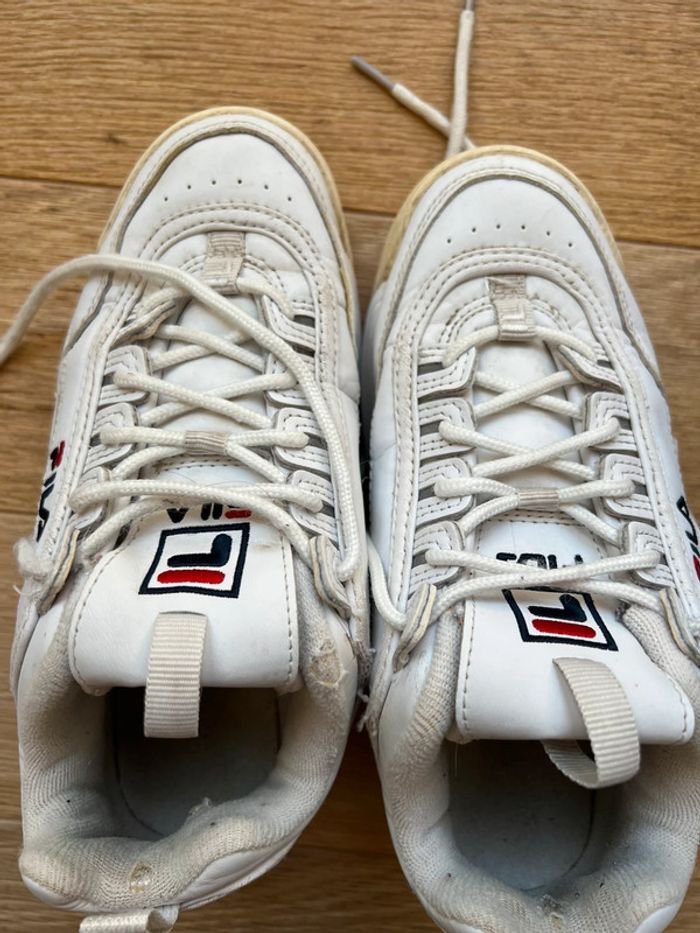 Chaussures FILA blanche Mixte Enfant Disruptor Kids Sneaker bon état 36 - photo numéro 6