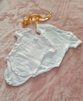 Lot de 2 bodies - Sans marque - 1 mois