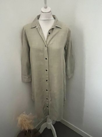 Robe chemise verte Zara S comme neuve