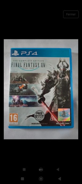 Jeu PS4 final fantasy XIV
