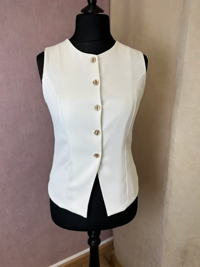 gilet femme veste blazer veste sans manches femme taille M taille 38 - photo numéro 2