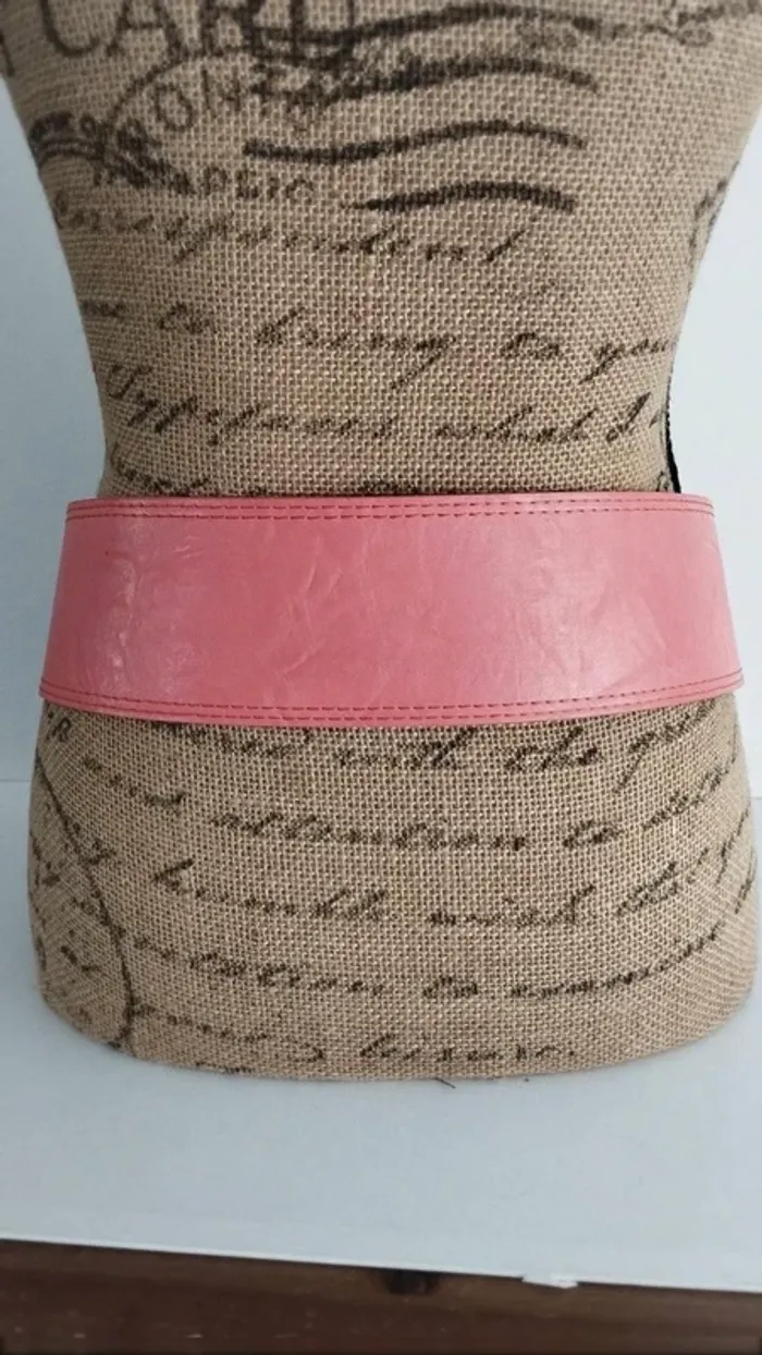 Ceinture rose large grosse boucle 95 cm - photo numéro 7