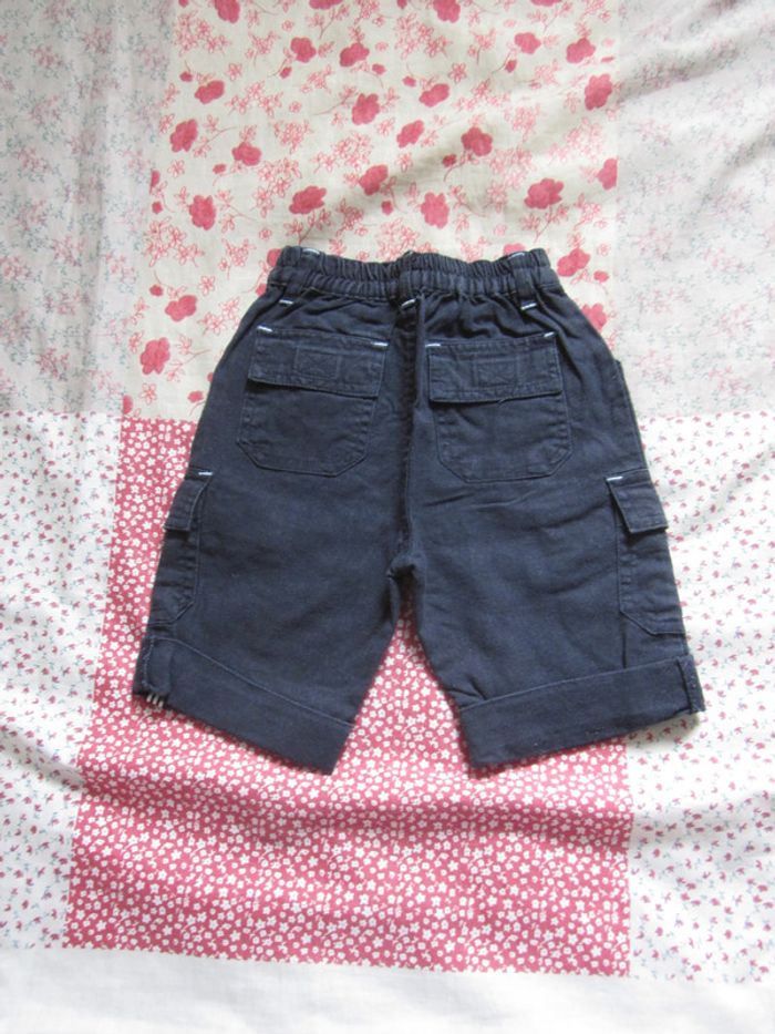 Pantalon toile bleu marine 6 mois - photo numéro 2