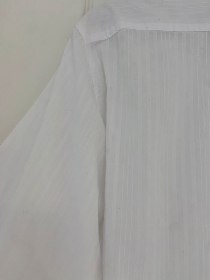 Chemise blanche col Mao coton Derby taille L - photo numéro 10