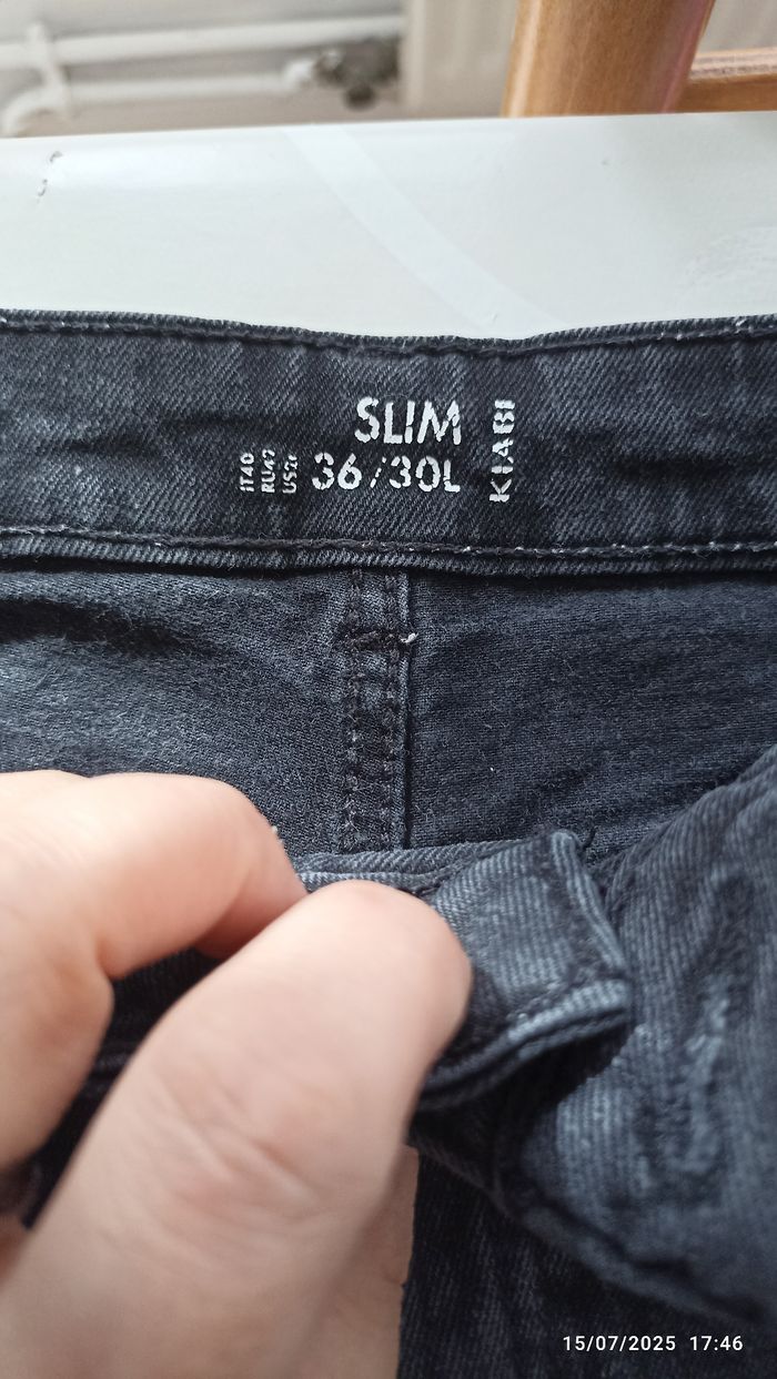 Jean noir 36 slim Kiabi - photo numéro 2
