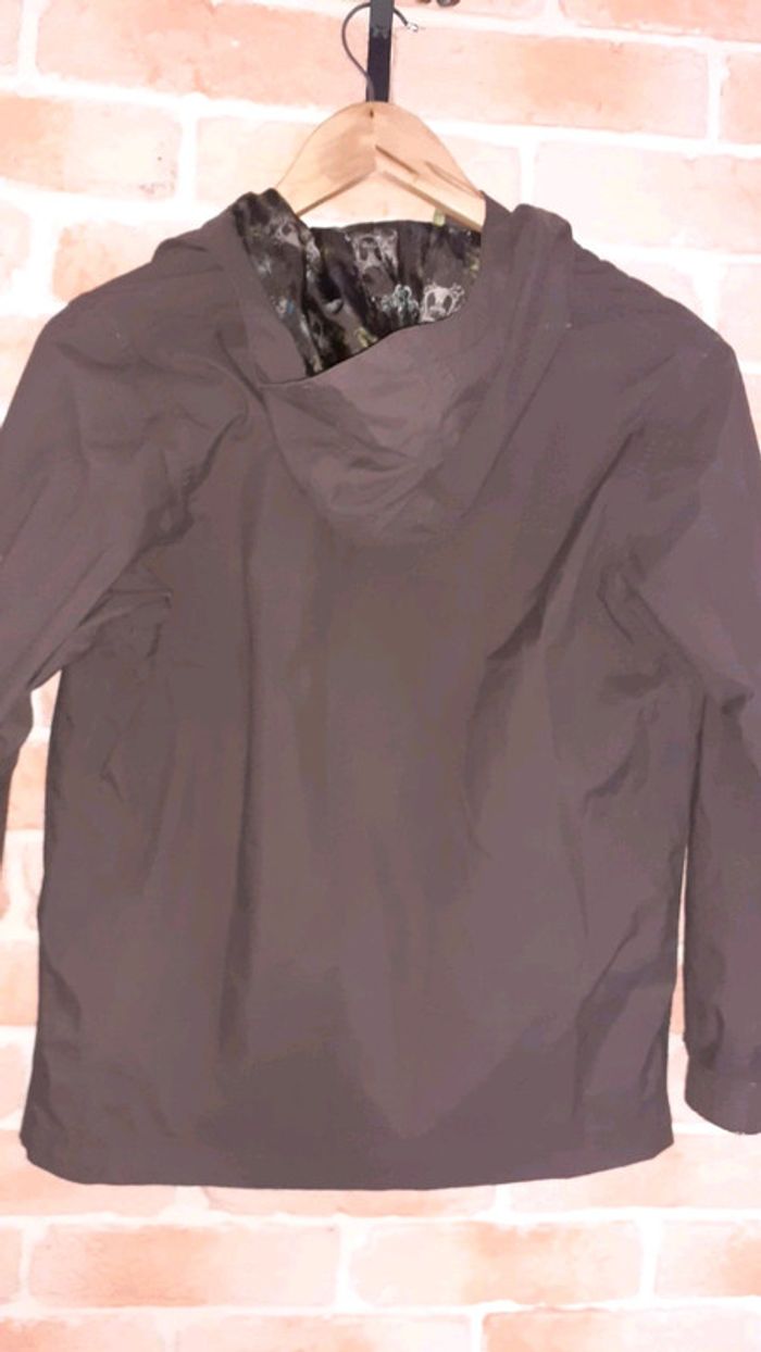 Coupe vent marron et vert Quechua - T. 12ans - photo numéro 3