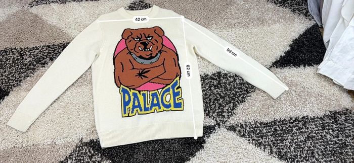 Pull en maille Knit sweat palace bulldog blanc taille S - photo numéro 6