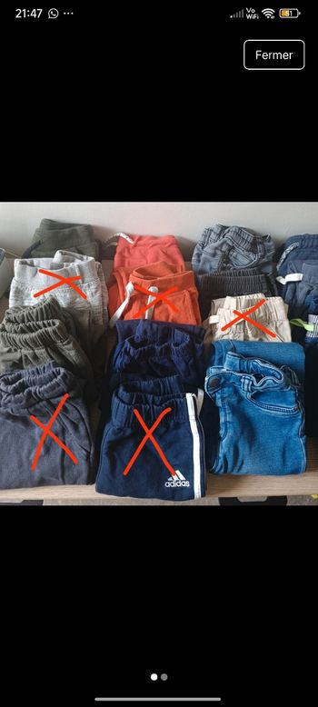 Lot joggings et jeans