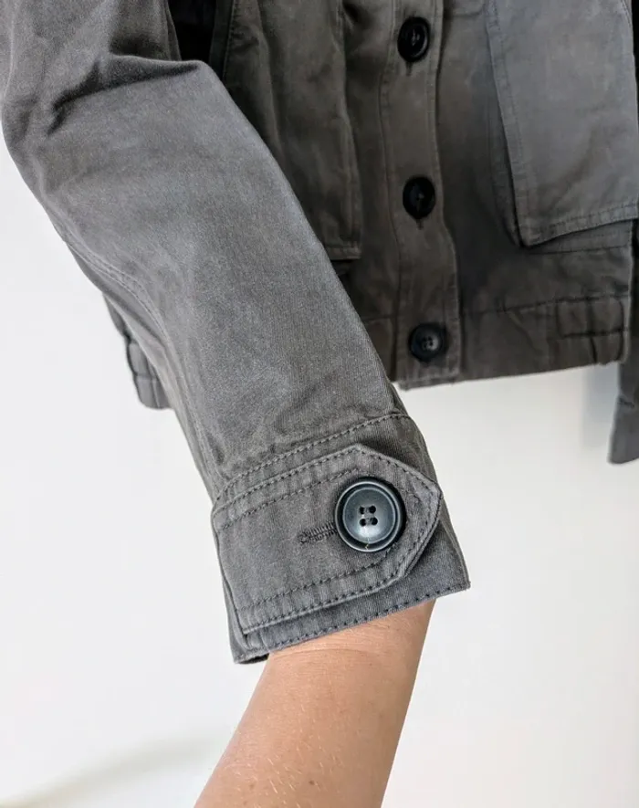 Veste grise boutonnée femme - Comptoir des Cotonniers - 42 - photo numéro 5