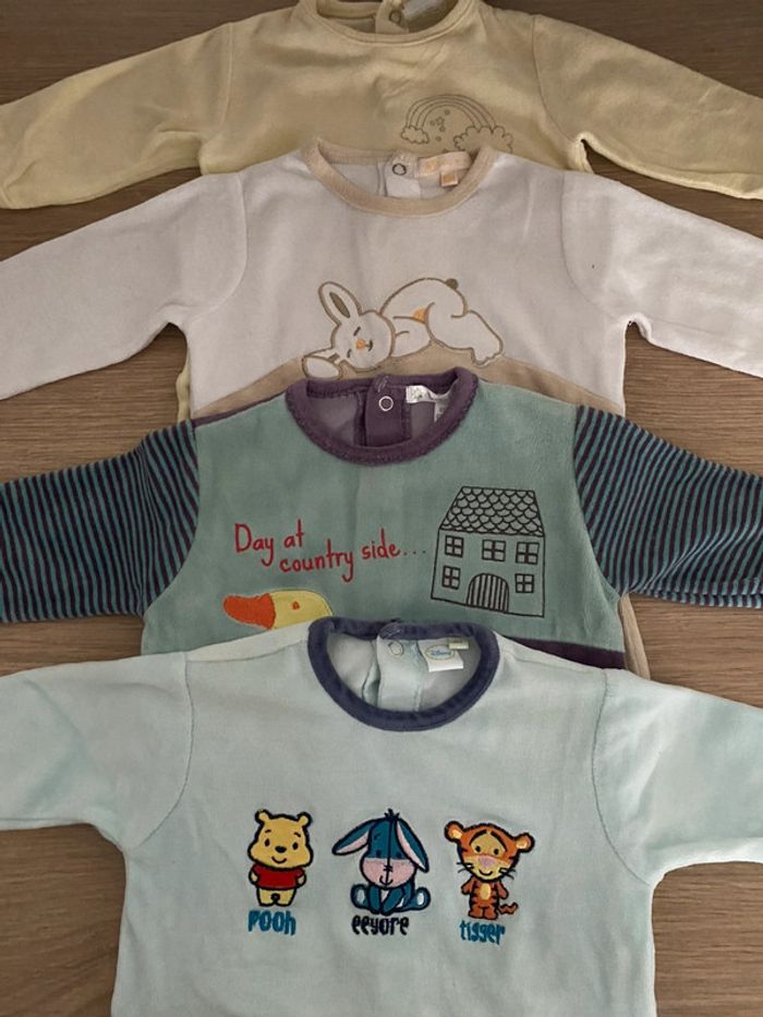 Lot 4 pyjamas 1 pièces 6 mois