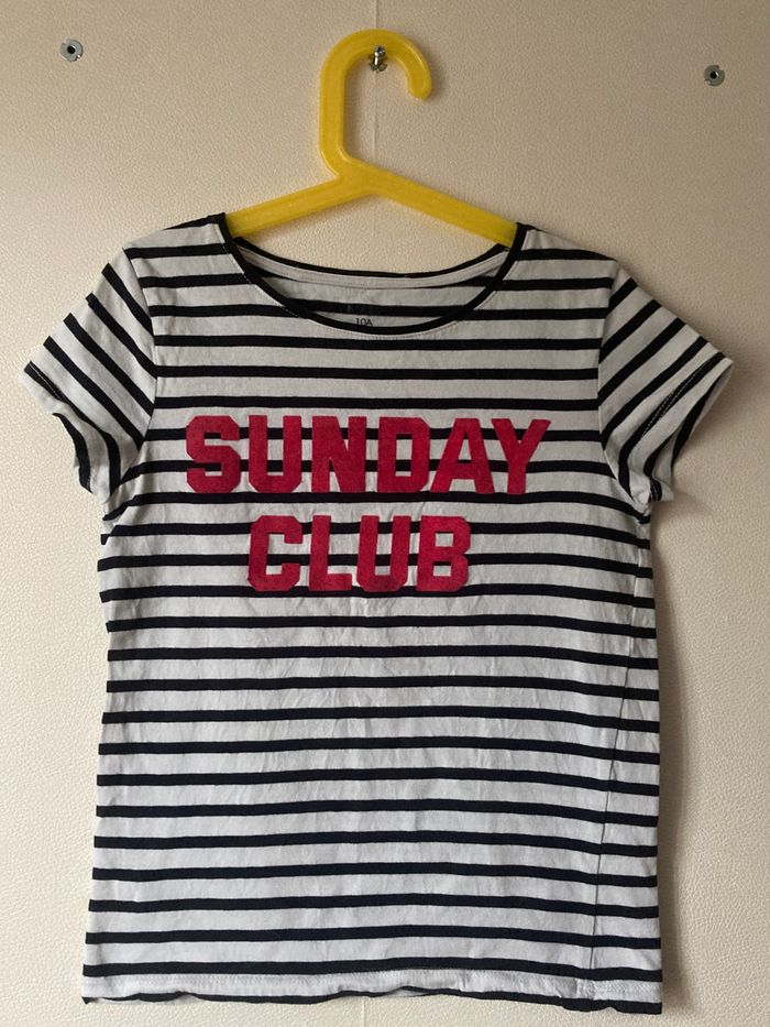 Tee-shirt rayé Sunday club