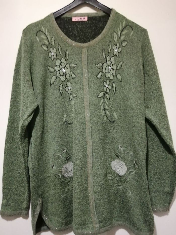 Pull léger LIJMS vert kaki. Taille XL/XXL.