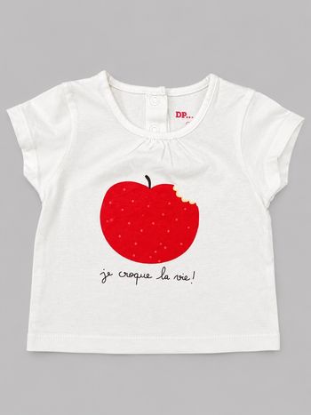 T-shirt bébé fille blanc