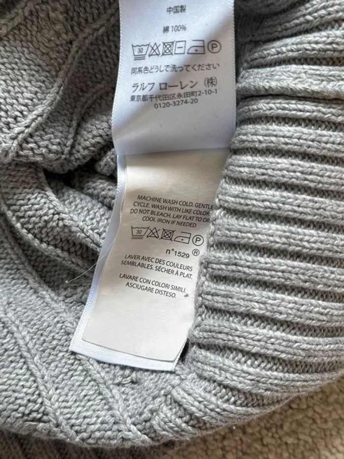 Pull torsadé Ralph Lauren - Gris - photo numéro 7