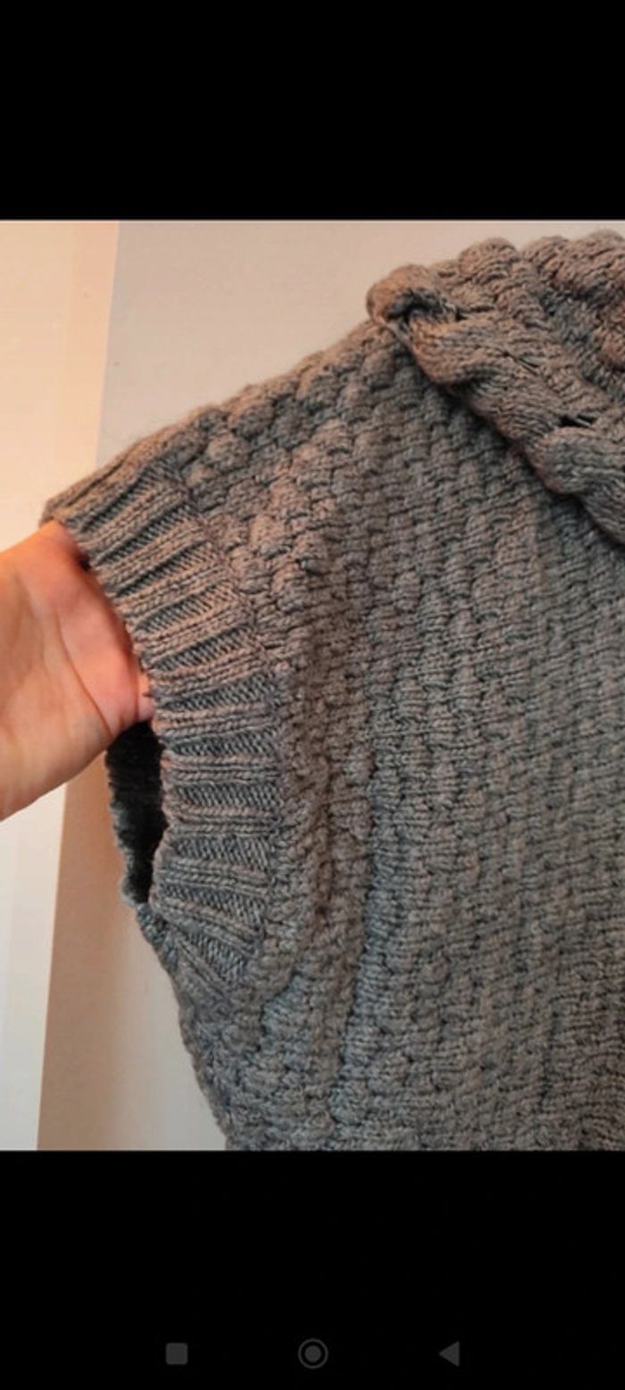 Pull en laine/acrylique gris taille 40/42 Sun Love - photo numéro 5