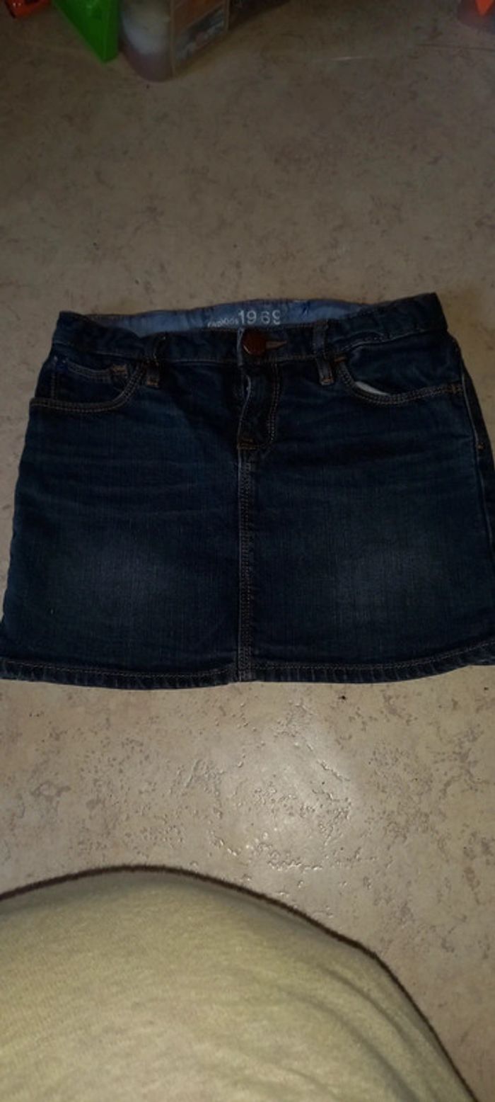 Jupe en jean gap 10 11 ans un trou à l'intérieur de la taille et réglable taille