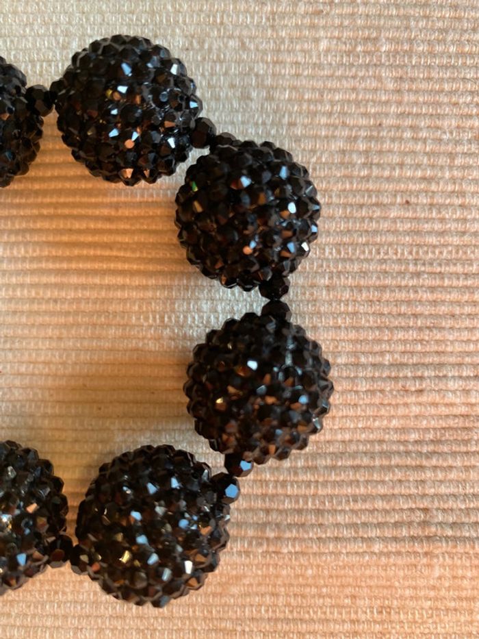 Bracelet en perles noires avec strass noirs - photo numéro 14