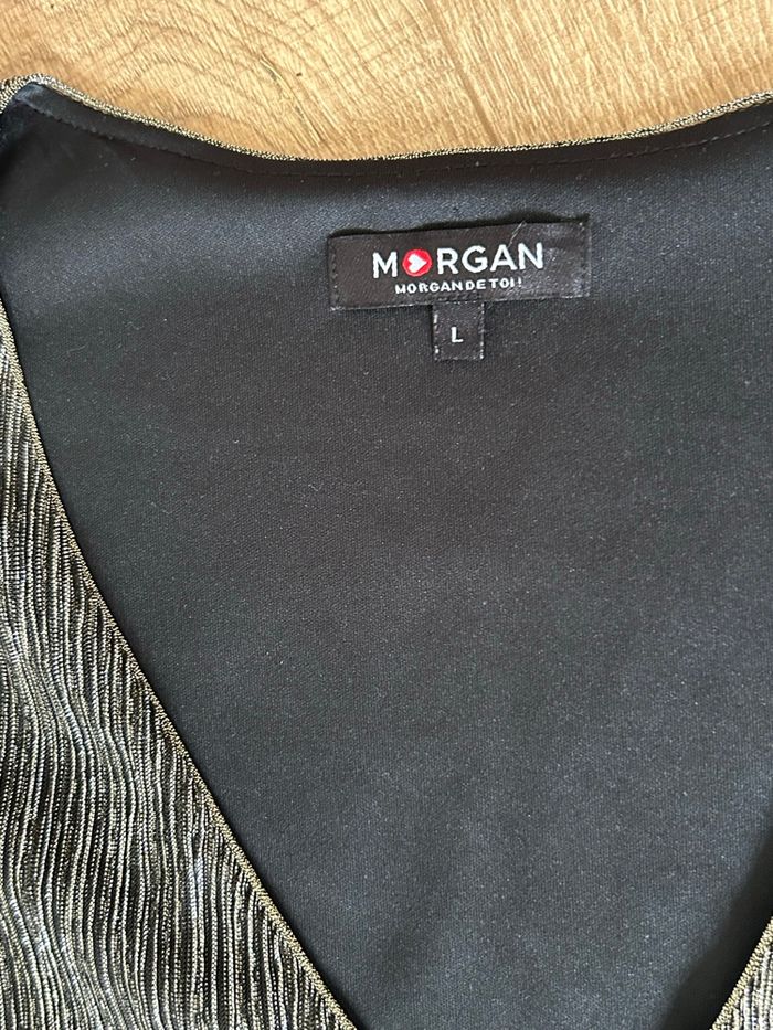 Robe brillante à manches courtes Morgan taille L excellent état - photo numéro 10
