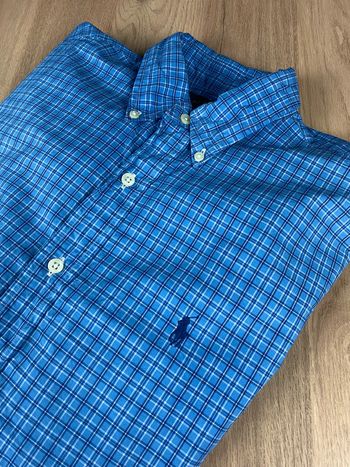 Chemise Ralph Lauren bleue a carreaux taille M old money manches longues