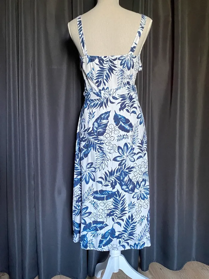 Robe à fleurs viscose et lin - photo numéro 4