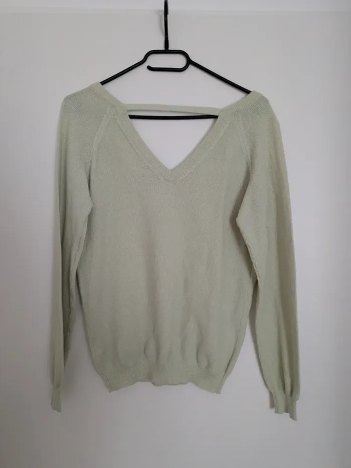 Pull Dos Nu Brillant Vert d'Eau Best Mountain - Taille S - photo numéro 2