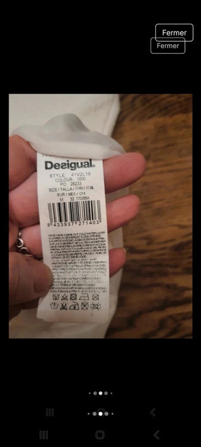 Robe blanche Desigual eur M en parfait état - photo numéro 16