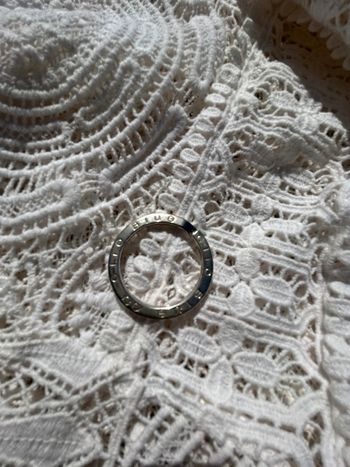 Anneau de Porte clef en argent clip blue