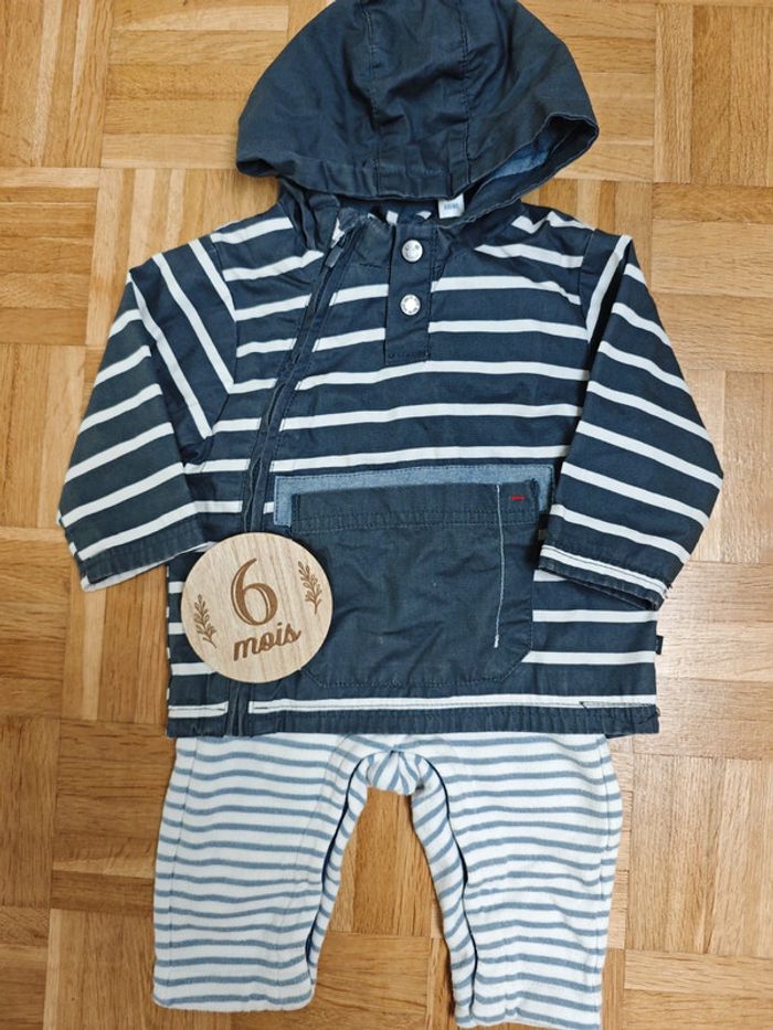 Lot salopette et veste 6 mois obaibi