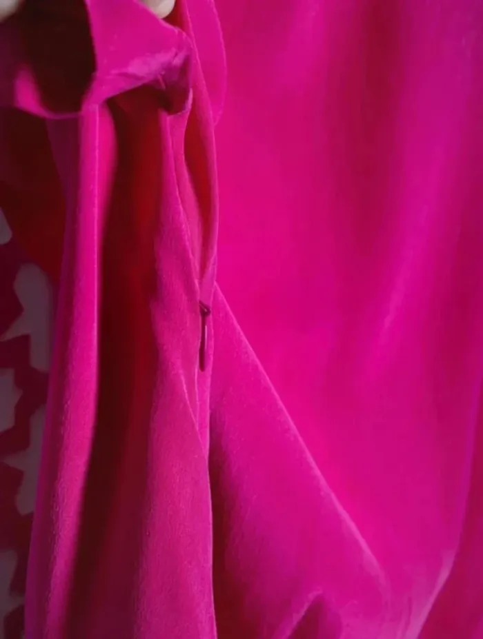 Robe en soie rose fuchsia drapée Les Petites Paris Taille 36 - photo numéro 6