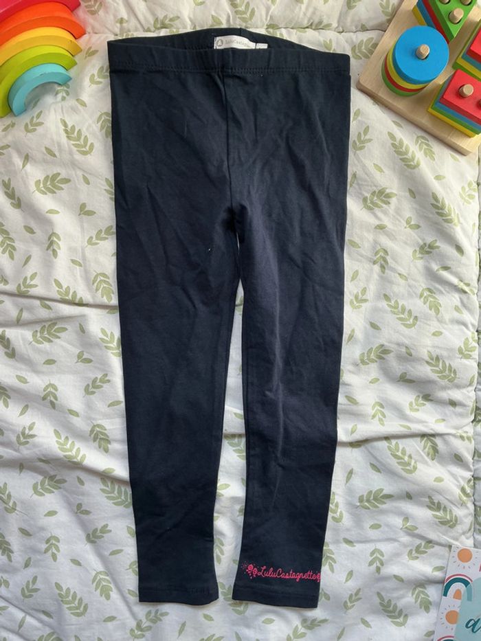 legging long bleu marine lulu castagnette 3 ans - photo numéro 3