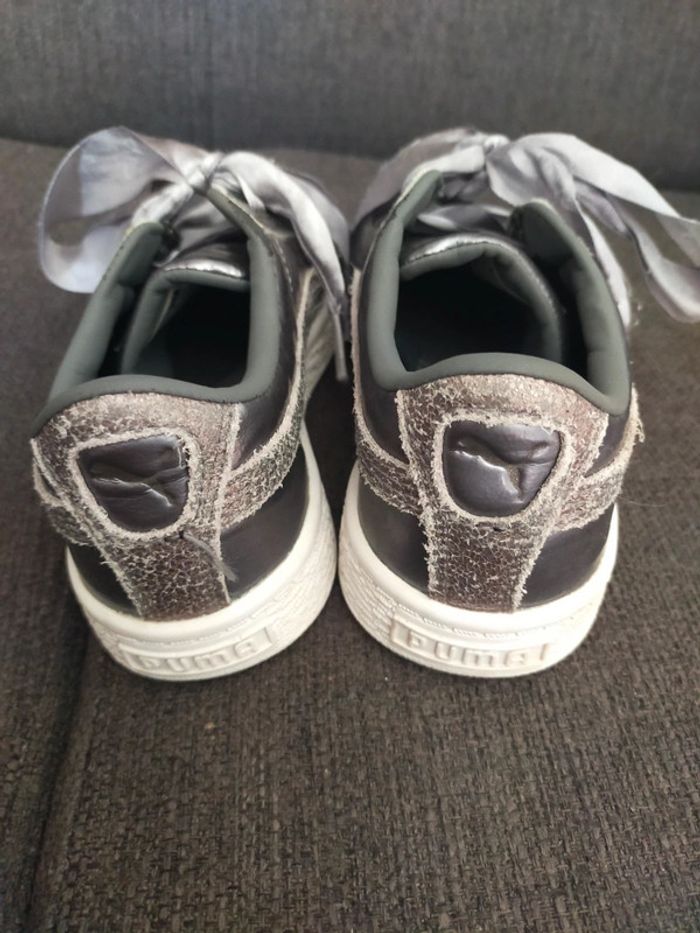 Baskets neuves grises lacets a ruban T 33 Puma - photo numéro 5