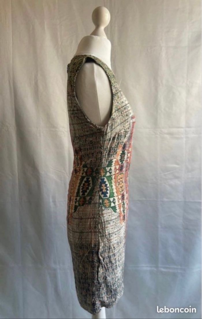 Robe motifs ethniques multicolores Démarquée taille 34 / XS - photo numéro 4