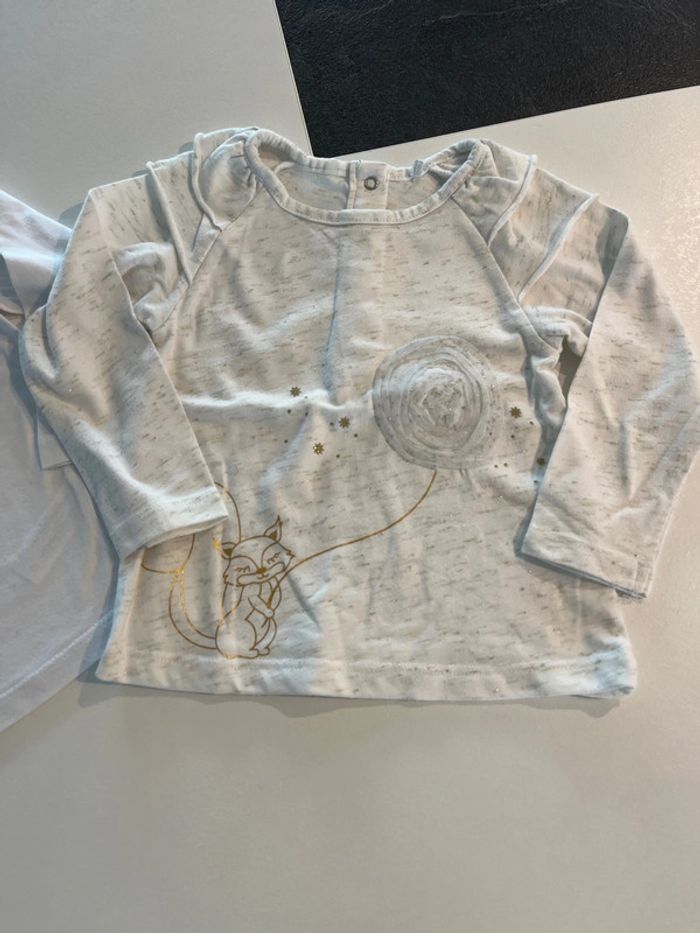 Lot de deux tee shirts ML 18 mois - photo numéro 2