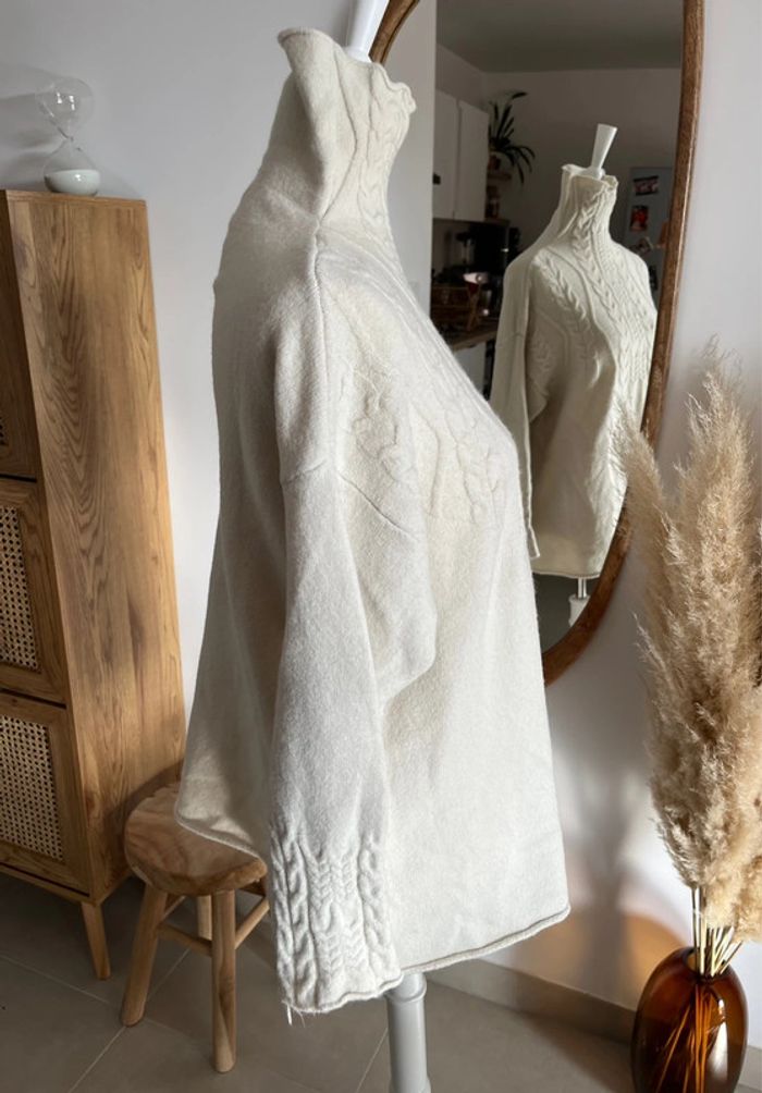 Pull col montant crème Azara Paris - photo numéro 4