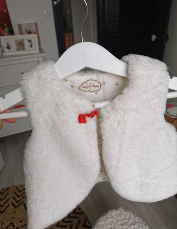 Veste moumoute sans manches 6 mois