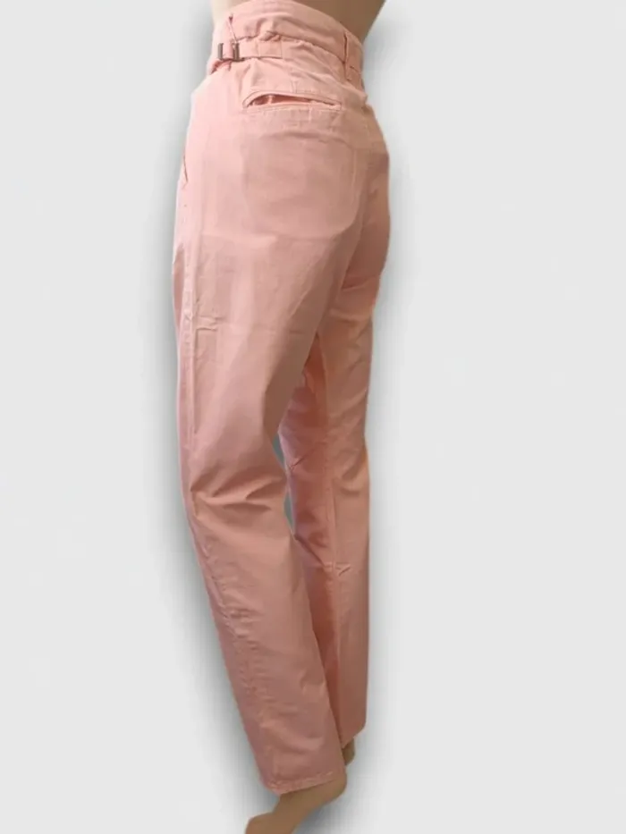 Pants Scotch & Soda coupe droite ,taille haute , lin et coton - photo numéro 4