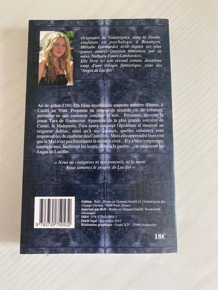 Livre La Dulcinée du Diable Melodie Lombardot - photo numéro 2